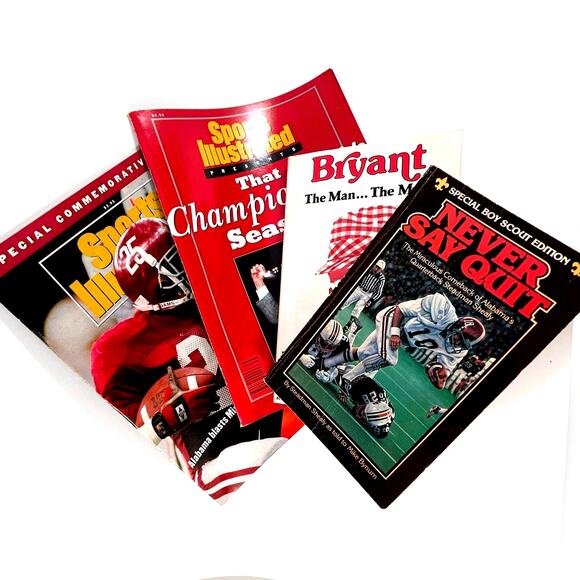 Collectible - Crimson Tide Lot - 2 Signed Books & 2 Sports Illustrated Magazines - Picture 10 of 10